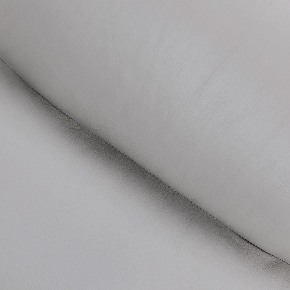 Reysa Sofa | Soft Dove Gray Leather Cushions | Brown Wood | 83’’ BM339013