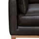 Neila Sofa | Soft Dark Brown Leather Cushions | Light Brown Wood | 87’’ BM339014