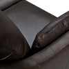 Neila Sofa | Soft Dark Brown Leather Cushions | Light Brown Wood | 87’’ BM339014
