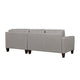 Jeyn 3pc Sectional L Sofa | Greige Leather | Foam Cushions | 99’’ BM339015
