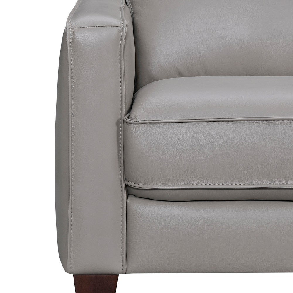 Jeyn 3pc Sectional L Sofa | Greige Leather | Foam Cushions | 99’’ BM339015