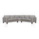 Jeyn 3pc Sectional L Sofa | Greige Leather | Foam Cushions | 99"