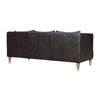 Venna Sofa | Dark Brown Leather | Light Brown Wood Legs | 85’’ BM339016