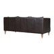 Venna Sofa | Dark Brown Leather | Light Brown Wood Legs | 85’’ BM339016