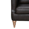 Venna Sofa | Dark Brown Leather | Light Brown Wood Legs | 85’’ BM339016