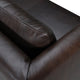 Venna Sofa | Dark Brown Leather | Light Brown Wood Legs | 85’’ BM339016