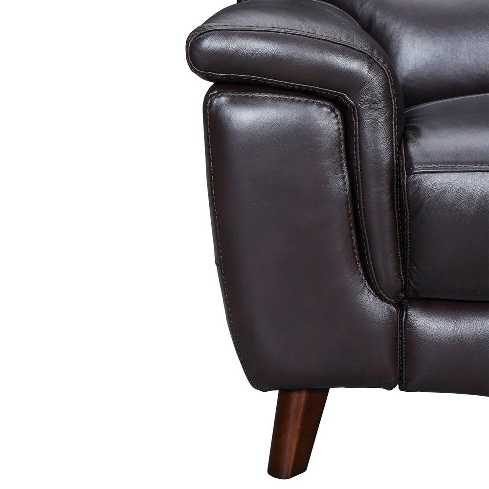 Lizen Power Recliner Loveseat | USB Port | Brown Leather | 65’’ BM339018
