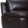 Lizen Power Recliner Loveseat | USB Port | Brown Leather | 65’’ BM339018
