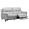 Lizen Power Recliner 3pc Living Room Set | USB | Dove Gray Leather BM339021