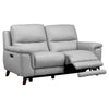 Lizen Power Recliner 3pc Living Room Set | USB | Dove Gray Leather BM339021