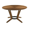 Alana Dining Table | Walnut Brown Rubberwood | Black Metal | 54’’ Round BM339022