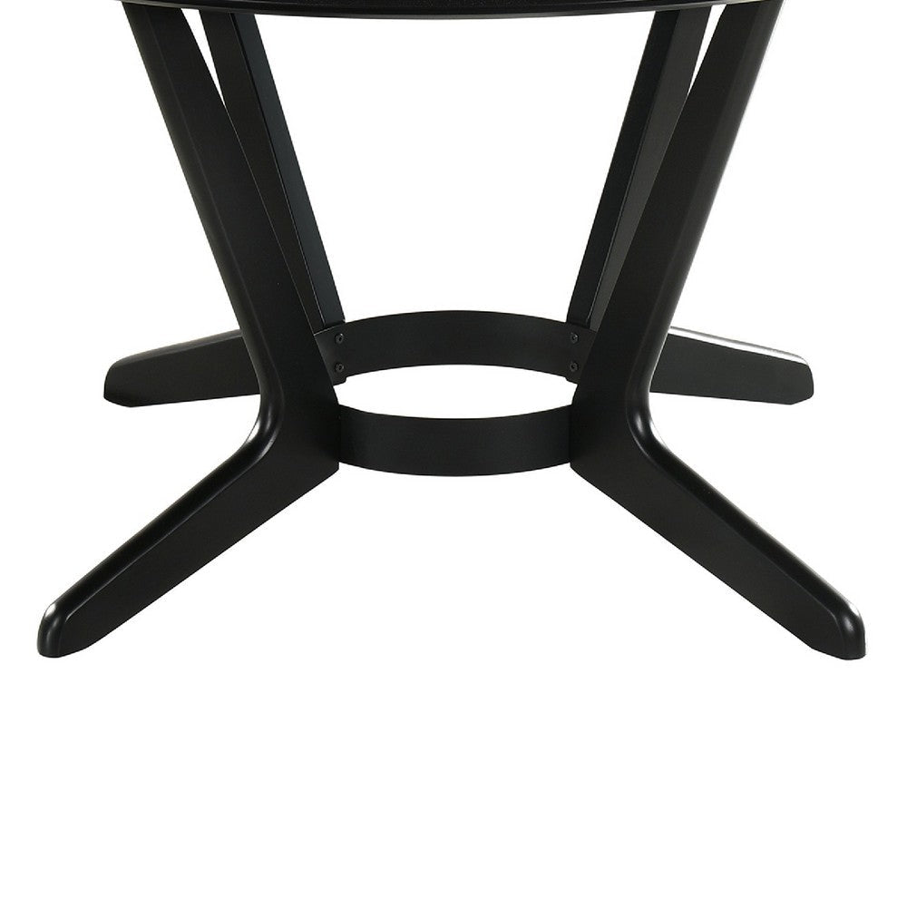 Alana Dining Table | Black Rubberwood | Metal | Round 54’’ Top BM339023