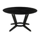 Alana 5pc Dining Table Set | Black Wood | Metal | 4 Charcoal Gray Chairs