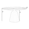 Loxi Dining Table | Round 55’’ Gray Stone Top | Black Metal Pedestal BM339041