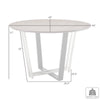 Leyne 48’’ Round Dining Table | Gold Steel & Black Iron | Walnut Veneer