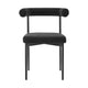 Vena Shany 5pc Dining Table & 4 Chairs Set | Black Iron | Glass Top