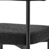 Vena Shany 5pc Dining Table & 4 Chairs Set | Black Iron | Glass Top