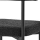 Vena Shany 5pc Dining Table & 4 Chairs Set | Black Iron | Glass Top