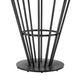 Vena Shany 5pc Dining Table & 4 Chairs Set | Black Iron | Glass Top