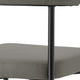 Vena Shany 5pc Dining Table & 4 Gray Chairs Set | Black Iron | Glass Top