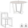 Leyne Tasie 5 Piece Dining Table Set | Brown Wood | 4 Light Gray Chairs BM339060