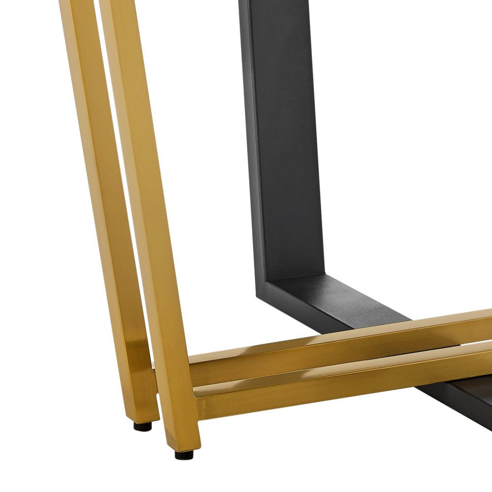 Leyne Tasie 5pc Dining Table Set | Gold Steel | Brown Wood Top | 4 Taupe Chairs BM339062