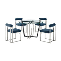 Blue Clear, Black, Silver