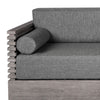 Hida 83’’ Outdoor Sofa w 2 Bolster Pillows | Gray Olefin Cushions