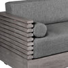 Hida 83’’ Outdoor Sofa w 2 Bolster Pillows | Gray Olefin Cushions