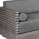 Hida 83’’ Outdoor Sofa w 2 Bolster Pillows | Gray Olefin Cushions