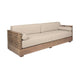Hida 83’’ Outdoor Sofa w 2 Bolster Pillows | Brown | Taupe Olefin Cushions