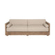 Hida 83" Outdoor Sofa w 2 Bolster Pillows | Brown | Taupe Olefin Cushions