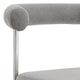Shany Dining Chair Set of 2 | Brushed Steel Curved Back | Gray Polyester BM339080