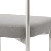 Shany Dining Chair Set of 2 | Brushed Steel Curved Back | Gray Polyester BM339080