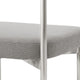 Shany Dining Chair Set of 2 | Brushed Steel Curved Back | Gray Polyester BM339080