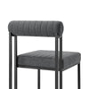 Tasie Dining Chair Set of 2 | Black Iron Gray Channel Tufted Polyester BM339082