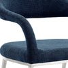 Morgie Dining Chair Set of 2 | Curve Back Integrated Arms | Navy Blue BM339086