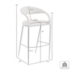 Monie Counter Stool Chair | Curved Floating Back | Black Faux Leather