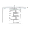 Rorry Dining Table | Architectural Base | Black Iron | 48’’ Glass Top BM339098