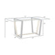 Danie Dining Table | 72’’ Glass Top | Angular Base | Gold | Black Iron BM339100