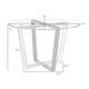 Sanaya Dining Table | 48’’ Glass Top | Gold Steel | Black Iron