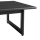 Lynn Rectangular Slatted Outdoor Coffee Table | 48’’ | Black Metal BM339108