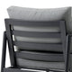 Razi Outdoor Club Chair with Teak Armrests | Black Metal | Dark Gray BM339109
