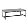 Razi Outdoor Coffee Table | Teak & Stone Glass | Gray Metal 43’’ BM339111