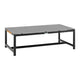 Razi Outdoor Coffee Table | Teak & Stone Glass | Gray Metal 43’’ BM339111