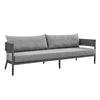 Enya Patio Coffee Table | Dark Gray Aluminum | 48’’ Rectangle Slatted Top BM339114