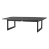 Enya Patio Coffee Table | Dark Gray Aluminum | 48’’ Rectangle Slatted Top BM339114