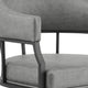 Tibby Swivel Dining Chair | Tilt Rolling | Black Iron | Gray Faux Leather BM339133