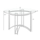 Tibby Modern Round Dining Table | 48’’ Glass Top | Matte Black Iron Base BM339134