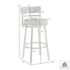 Maxi Swivel Barstool Chair | Gold Stainless Steel | Gray Faux Leather